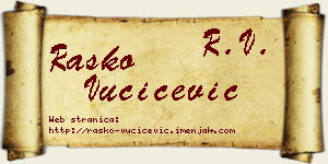 Raško Vučićević vizit kartica